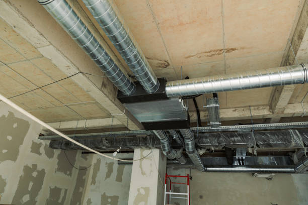 istock HVAC building interior air duct, Air Condition pipe line system on the ceiling. 1329731931