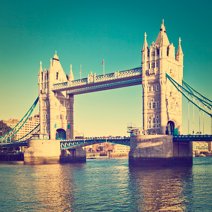 Tower Bridge in London with Instagram effect filter
