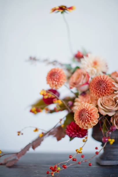 istock Autumn flowers bouquet in vase 1329736672