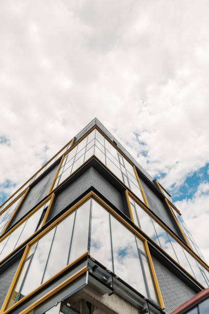 istock A new construction office building with blue sky in the background 1329740083