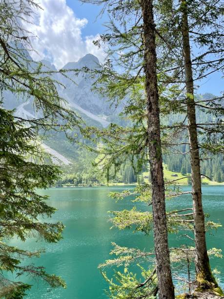 istock Beautiful mountain lake 1329745203