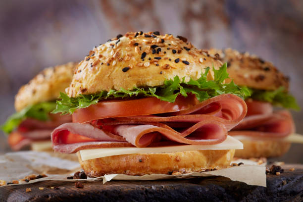 istock Everything Bagel Spiced Ham and Cheese Sliders 1329747245