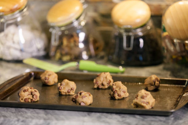 istock Chocolate Chip Cookies Ready to go into the Oven 1329747607