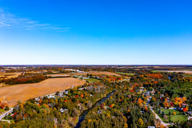 istock Aerial Elora Quarry conservation area and Grand River, Elora, Canada 1329749954