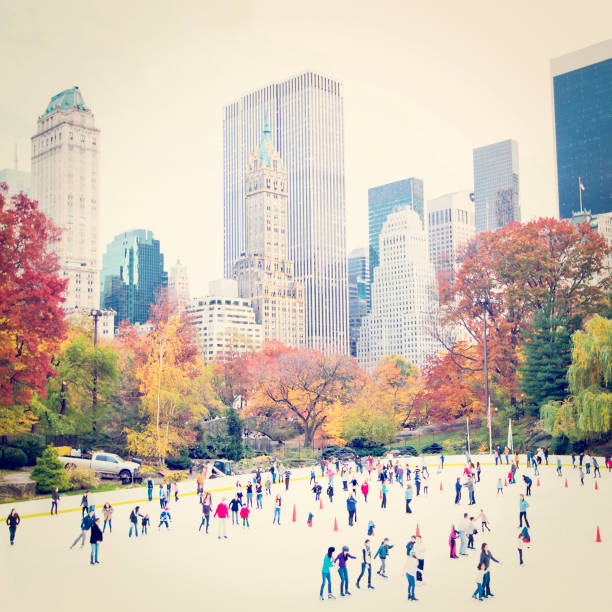istock Ice skating in New York 1329753538
