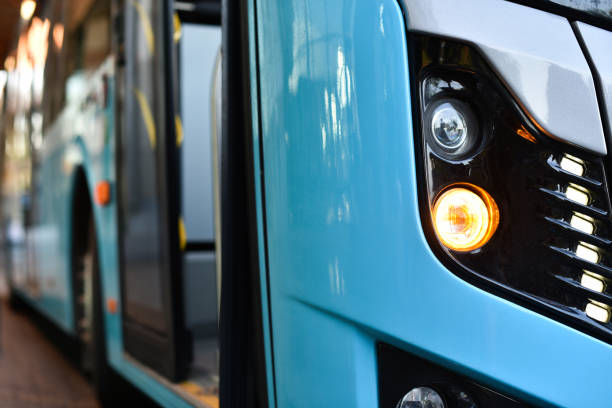 ônibus de célula de combustível de hidrogênio - autocarro elétrico - fotografias e filmes do acervo