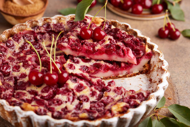 istock Clafoutis French sweet pie with cherries 1329764277