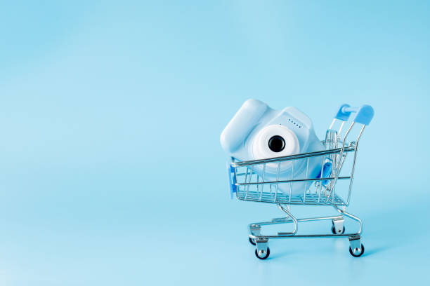 istock Photo camera store shopping cart suitable for e-commerce website graphic. 1329769561