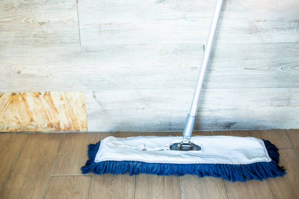 istock The mop leaned against the old wall. 1329772989