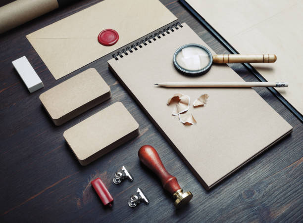 istock Kraft business stationery 1329773040
