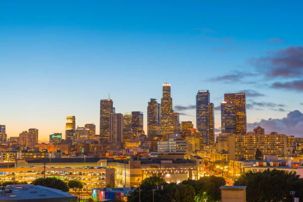 istock Downtown Los Angeles At Sunset DTLA 1329776341