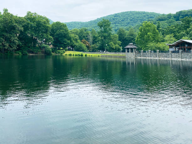 Lake Susan in Montreat, NC durning the Summer. Overcast day