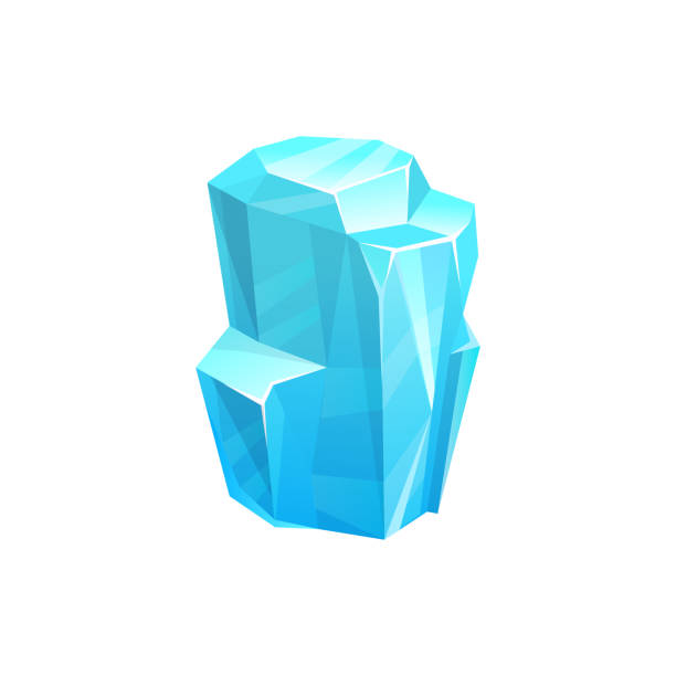istock Ice crystal, iceberg, frozen glass or snow glacier 1329781164