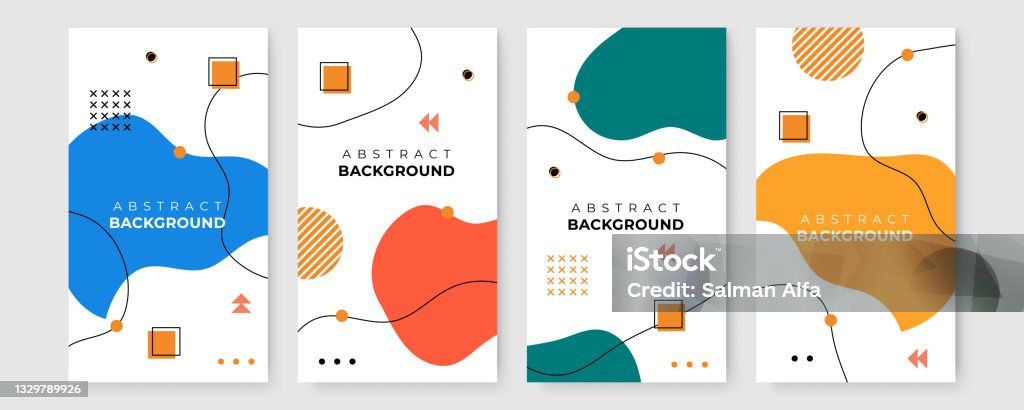 Abstract Background For Post Template Social Media Post Collection Gradient Liquid Abstract ...