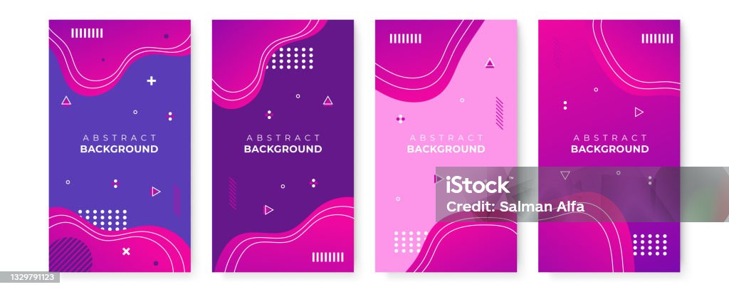 Abstract Background For Post Template Social Media Post Collection Gradient Liquid Abstract ...