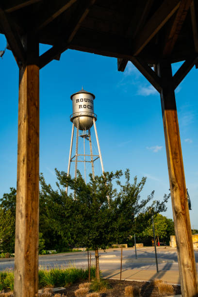 istock Round Rock Water Tower Gazebo 1329794069