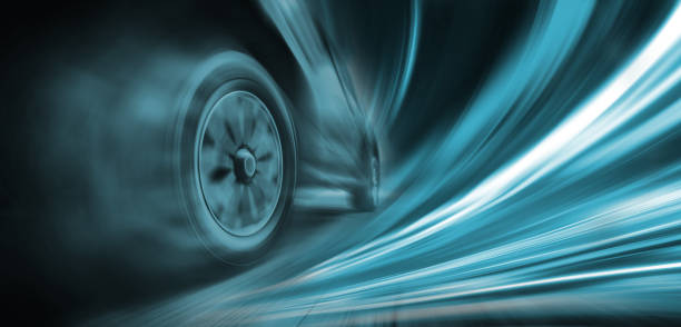 istock Speeding car with green power 1329794461