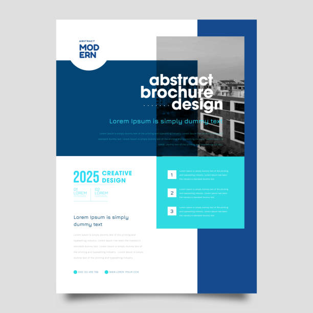 projekt okładki do prezentacji produktu, kreatywny układ okładki broszury, katalog, ulotka, modny design - plan design brochure simplicity stock illustrations