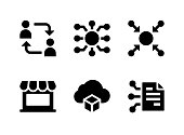 Simple Set of Crypto Related Vector Solid Icons