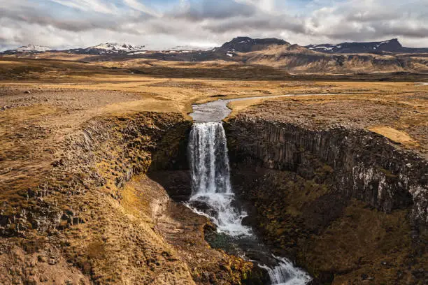 Photo of Svödufoss Waterfall Snaefellsnes Vesturland Iceland Svodufoss
