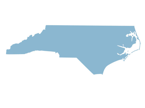 north carolina karte - north carolina stock-grafiken, -clipart, -cartoons und -symbole