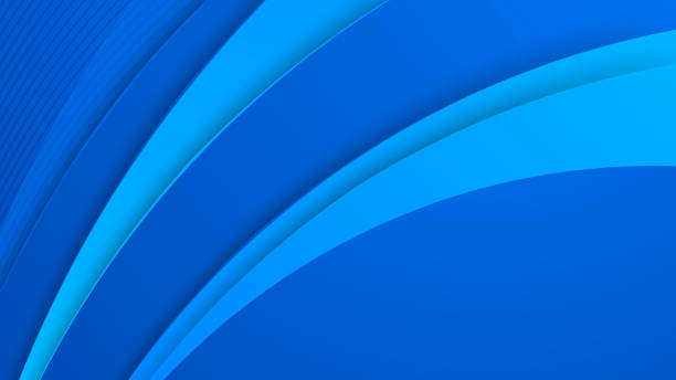 Abstract blue wave background with 3d overlap element. Gradient dynamic blue lines background Abstract blue background with wavy element. Gradient dynamic blue lines background shades of blue stock illustrations