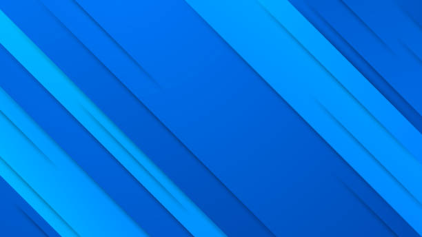 Abstract blue wave background with 3d overlap element. Gradient dynamic blue lines background Abstract blue background with geometric shapes decoration. Gradient dynamic blue lines background shades of blue stock illustrations