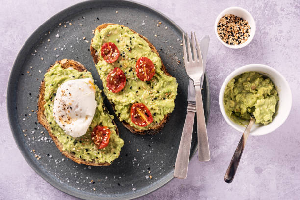 istock Avocado Toast with Eggs Benedict and Toasted Sesame Seeds. 1329818763