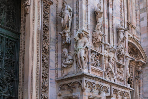 istock Fragment facade of Duomo di Milano 1329822669