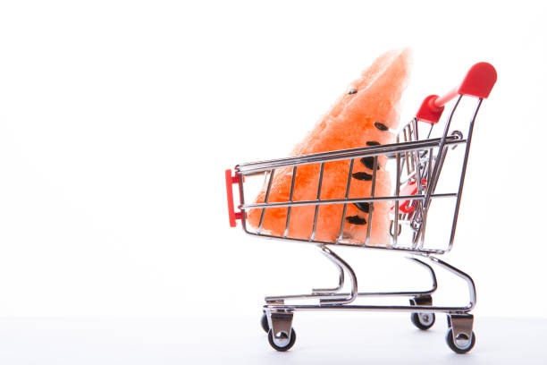 istock image of watermelon trolley white background 1329823447