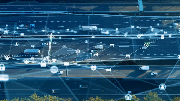 istock Transportation and technology concept. ITS (Intelligent Transport Systems). Mobility as a service. Telematics. 1329825154
