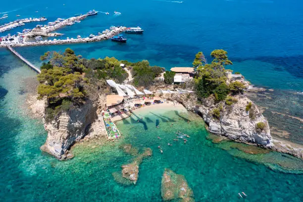 Photo of Aerial view of popular islet of Cameo in Agios Sostis, Laganas, Zakynthos