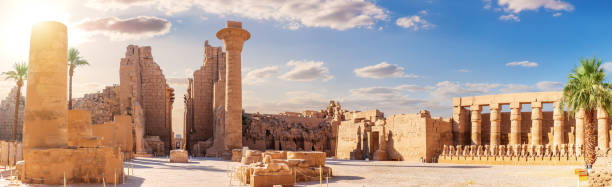 istock Famous ancient Karnak Temple complex, beautiful summer panorama, Luxor, Egypt 1329829673