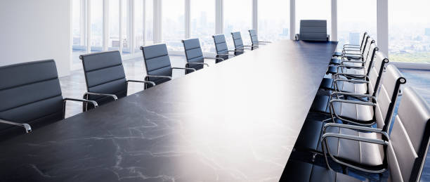 Meeting room in the office skyscraper