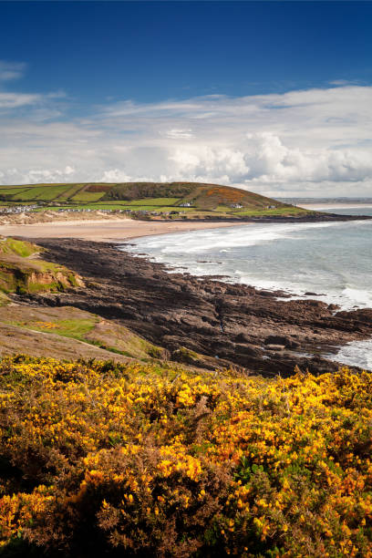 istock Overlooking Croyde beach from the South West Coastal path, North Devon 1329835556