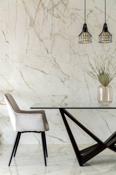 istock Elegant chair and modern dining table 1329837388