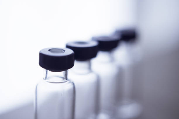 istock Empty covid 19 vaccine cans. No people 1329838545