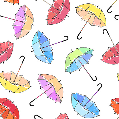 umbrellas seamless pattern. Children's pattern. Vector stock illustration eps 10.