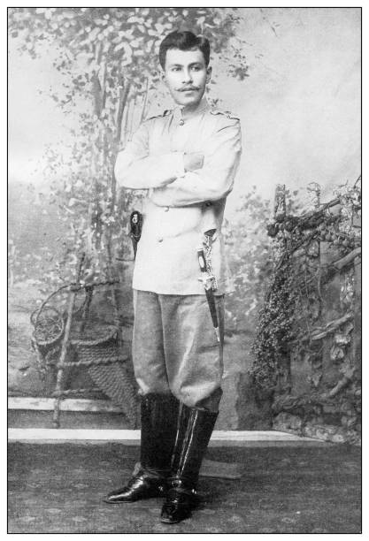 istock Antique black and white photograph: General Thomas Mascardo, Philippines 1329842475