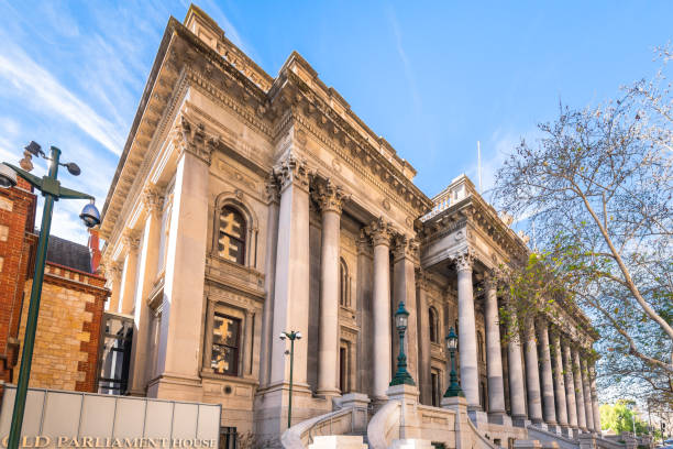 old parliament house building in adelaide - state government imagens e fotografias de stock