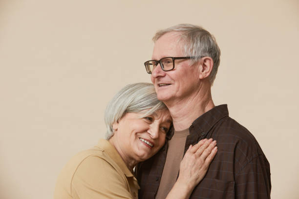 istock Loving senior Couple Embracing 1329844216