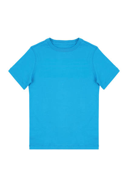 istock Child blue blank T-shirt template 1329845293