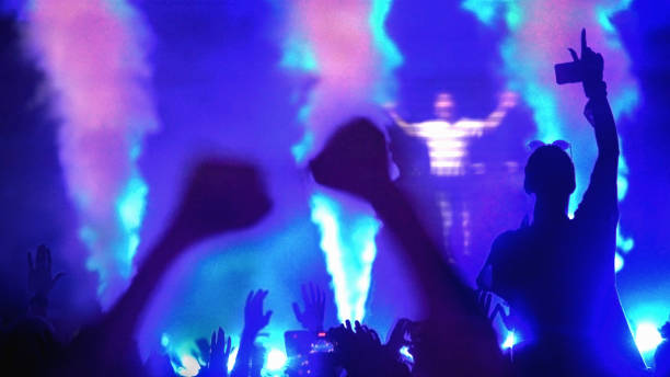 istock Rave party silhouettes. 1329853466