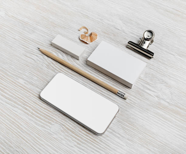 istock Smartphone and stationery 1329854126