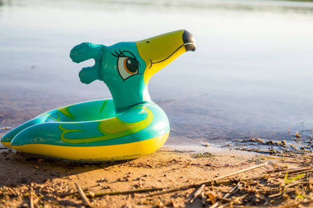 istock Colored ring on the sea in clea water 1329856824