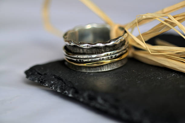 istock Bride and bridegrooms wedding ring 1329859775