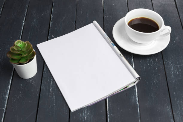 Mock-up magazine or catalog. Blank page.