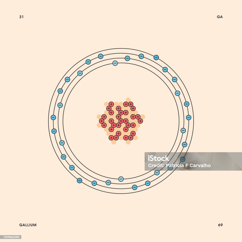 Ga 69 Gallium Atom Stock Illustration - Download Image Now - Atom, Balance ...