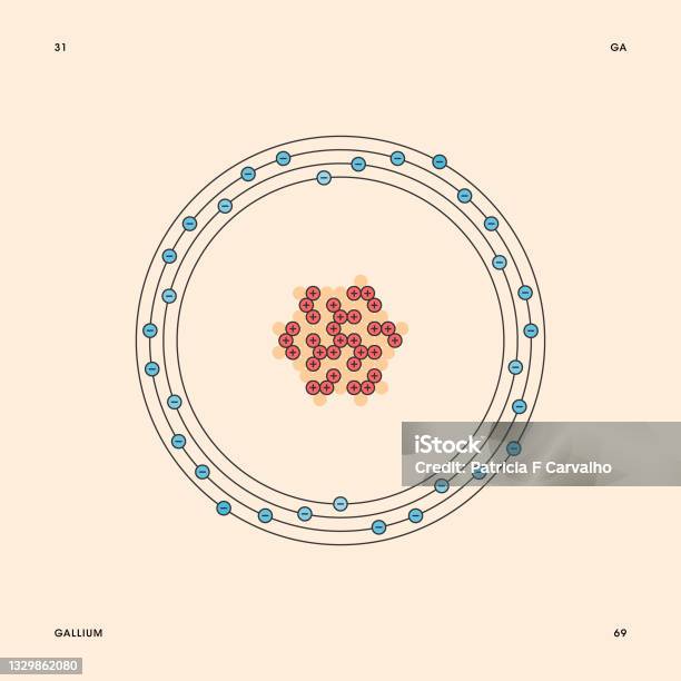 Gallium Pattern Gallium Atom Stock Illustration - Download Image Now - Atom, Balance ...
