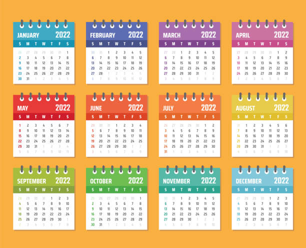 calendar for 2022 starts sunday, vector calendar design 2022 year 2022 year calendar, calendar design for 2022 starts sunday calendar 2022 stock illustrations